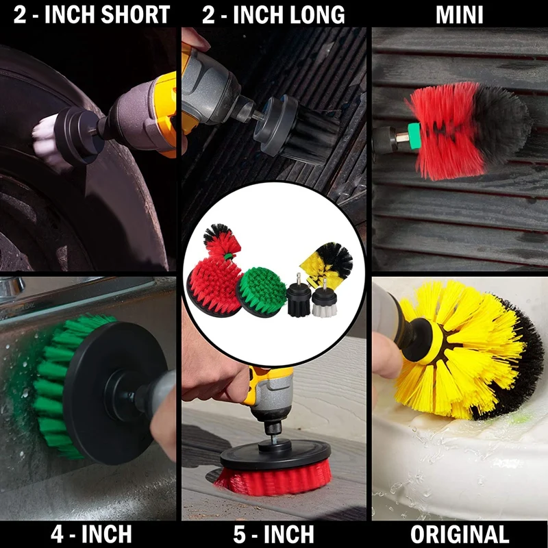 

Drill Brush Power Tool Cleaning Kit to Floor Sofa Wall Multi-Function