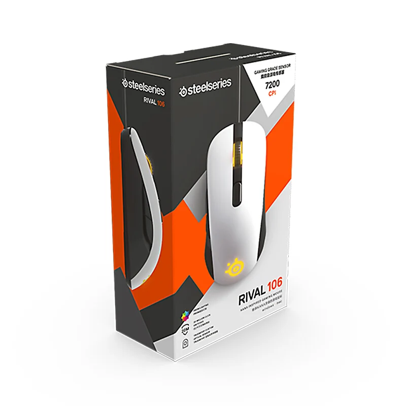 

Brand New Steelseries Rival 100 Gaming Mouse Mice USB Wired Optical 4000DPI Mouse With Prism RGB Illumination For LOL CS