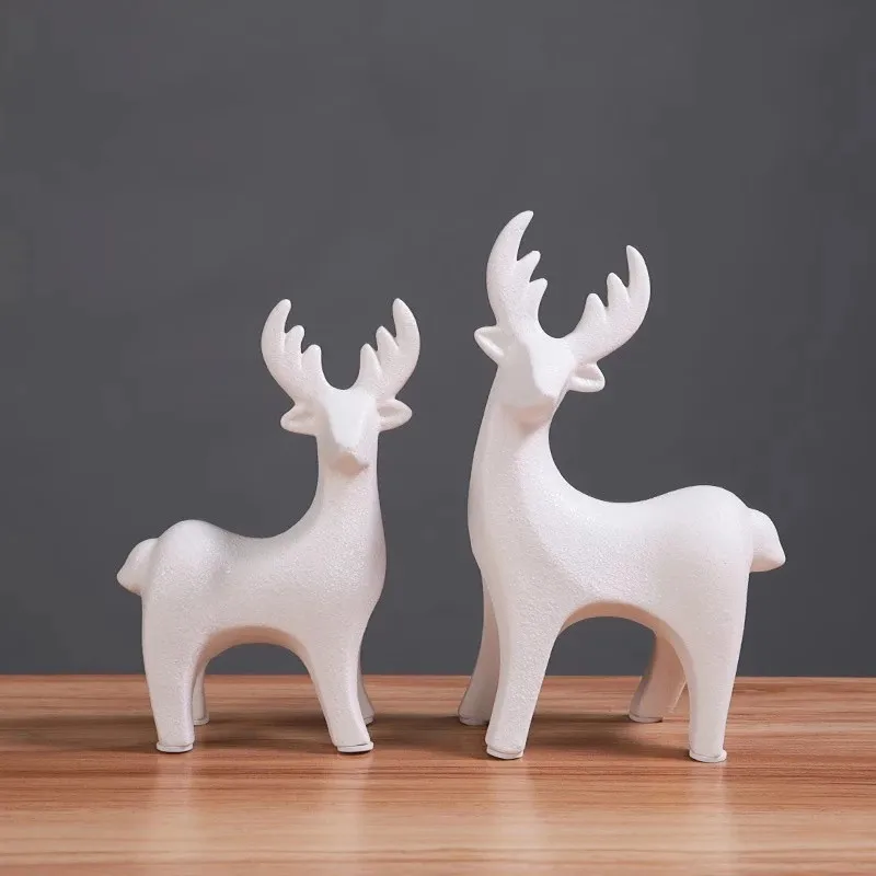 Керамический орнамент для пары оленей чайный домашний питомец нордический