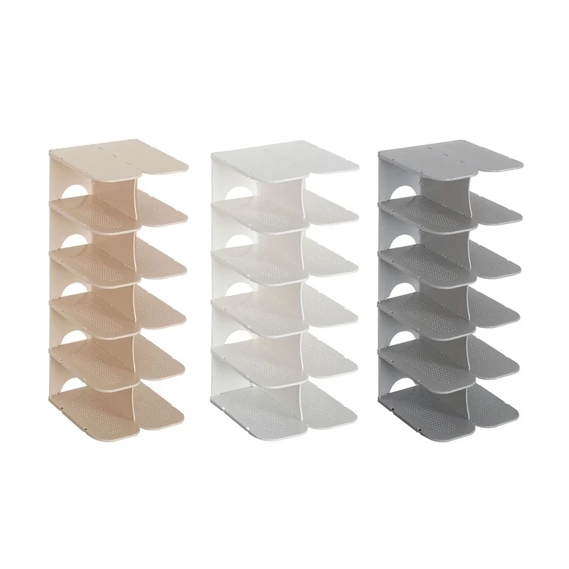 

6-layer Stackable Shoe Storage Box, Shoe Rack, Shoe Rack Rack, Space-saving Shoe Rack, Shoe Box Cabinet DIY Assembly