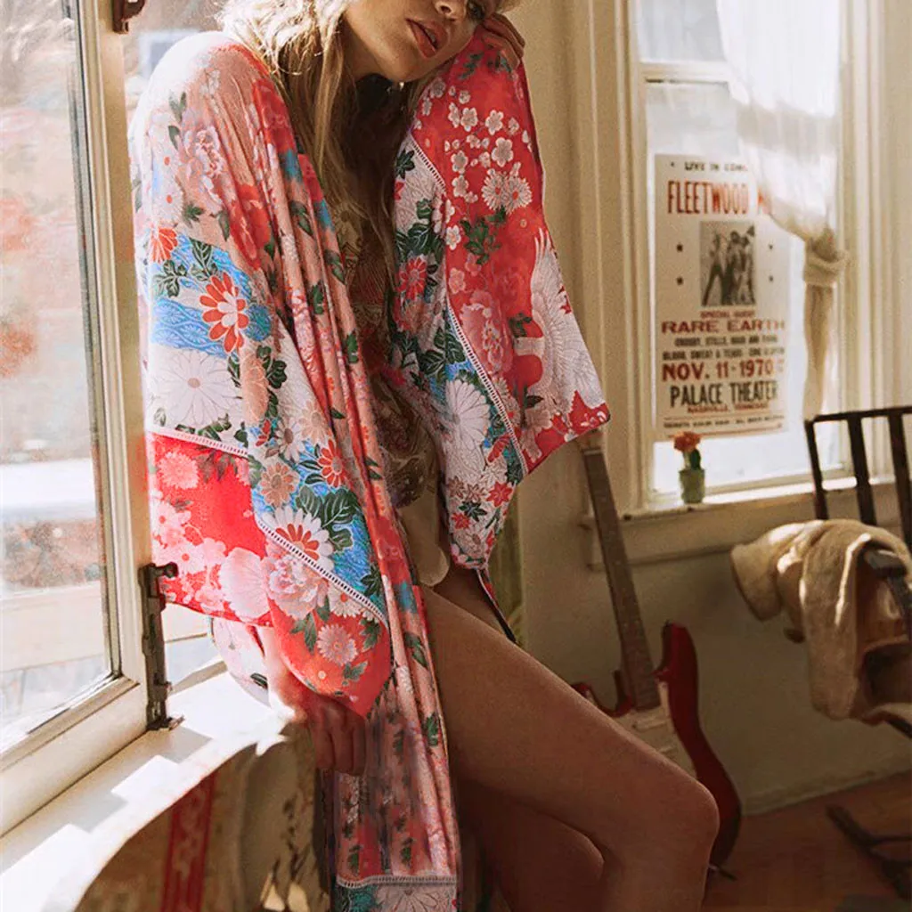 Пляжная накидка Женский шифоновый свободный солнцезащитный костюм пляжное