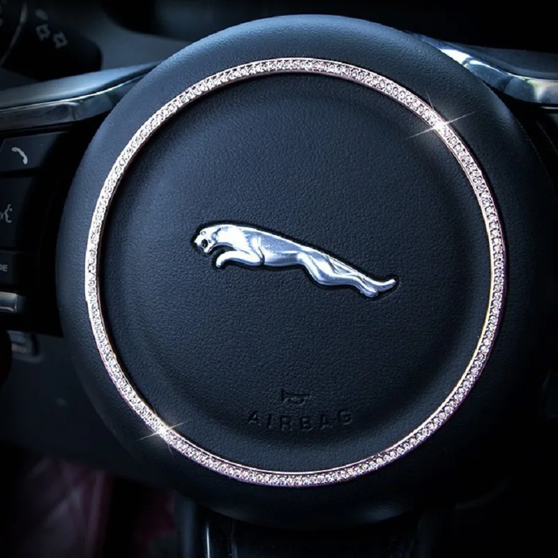 Новые наклейки на руль с бриллиантом декоративное кольцо для Jaguar F PACE/F TYPE/XF/XE/XJ/XJL