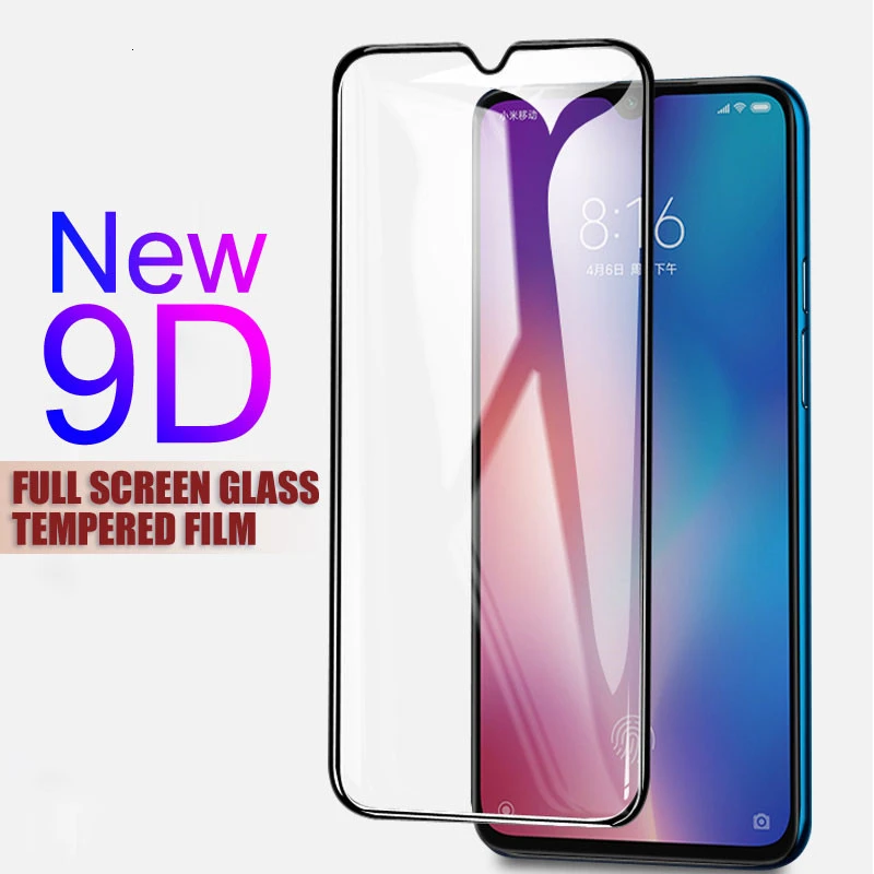 1000 шт 9D закаленное стекло для Xiaomi Redmi Go S2 Y3 Y2 Y1 Lite K20 Pro 8 8A 7 7A полное покрытие экрана