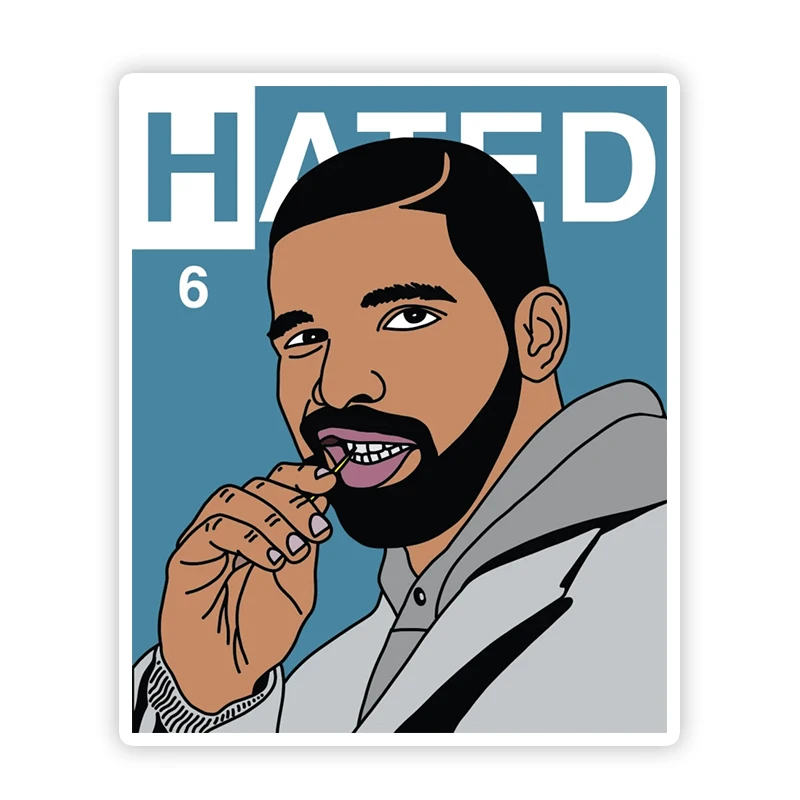 

S50843# 13CM/17CM Personality PVC Decal For HATED Waterproof Car Sticker on Motorcycle Laptop Decorative