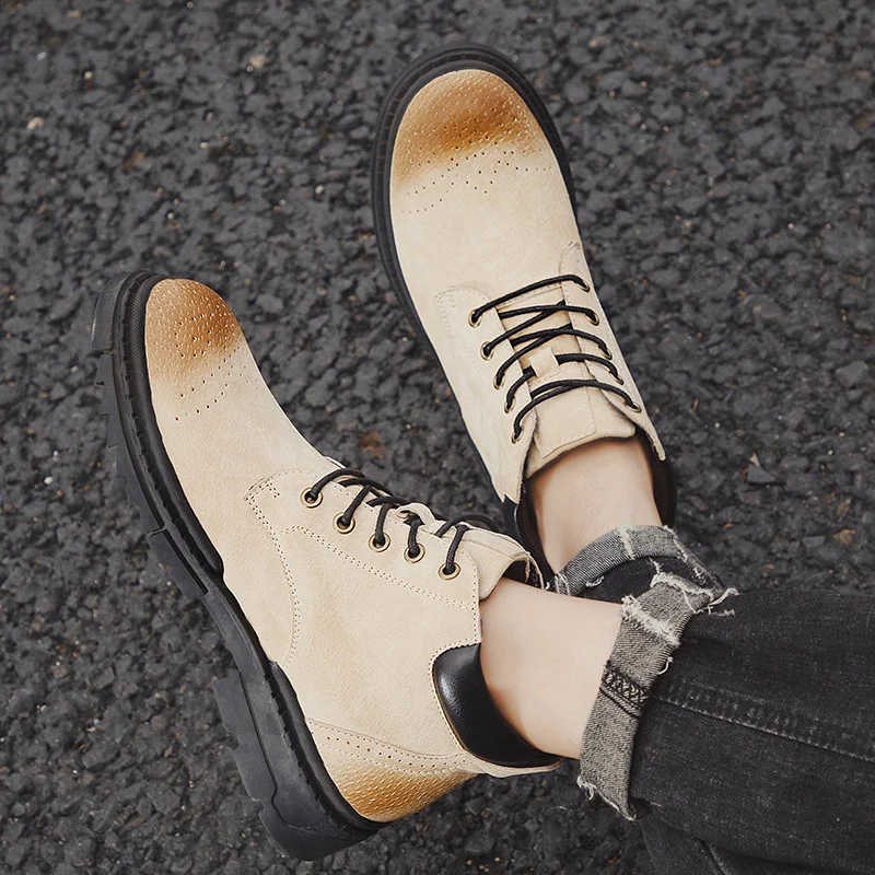 Мужские ботинки высокого качества тактические тренировочные в классическом