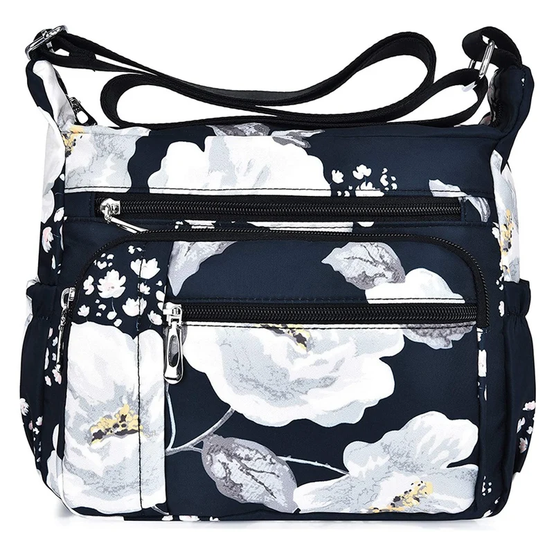 

Женская вместительная сумка через плечо с несколькими карманами