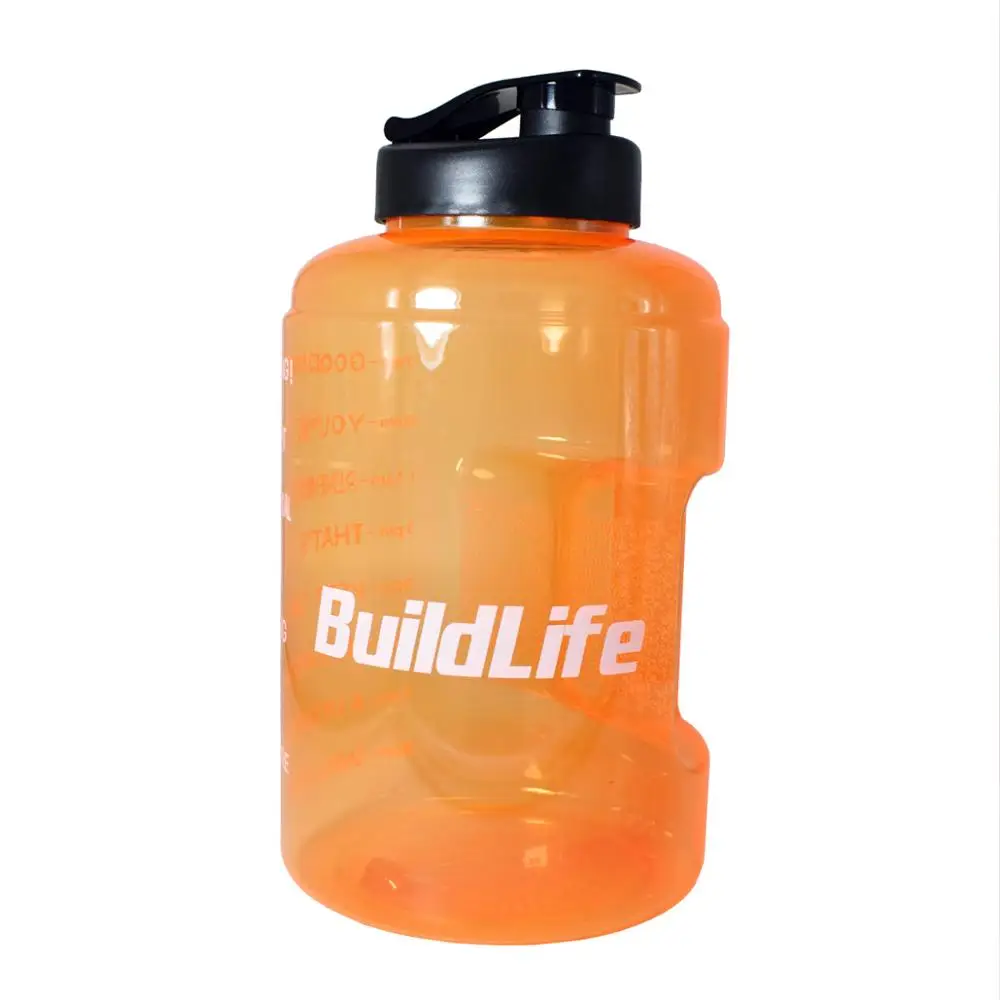 Orange Buildlife 3.8L с широким горлышком 1 галлон бутылка для питьевой воды BPA бесплатно обучение большой емкости чайник для наружного кемпинга чайник кружка - Цвет: Orange