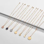 Женское ожерелье с подвеской в виде золотой монеты и звезды