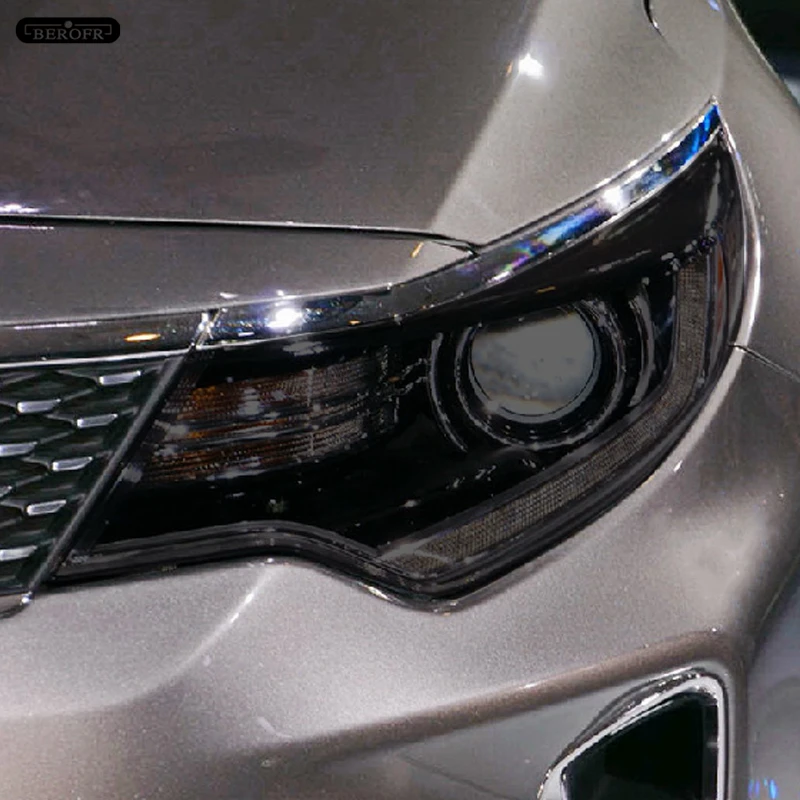 Тонировка для автомобильных фар Черная защитная пленка прозрачная наклейка Kia Rio