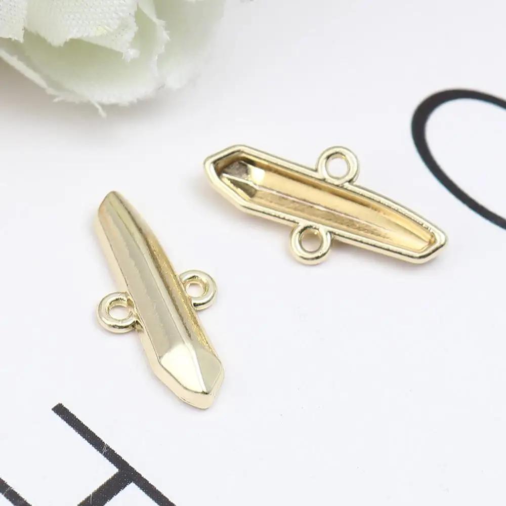 

DoreenBeads Fashion Zinc Based Alloy Connectors Submarine Gold Color Metal Charms DIY Making Jewelry Findings 17mm x 8mm, 20 PCs