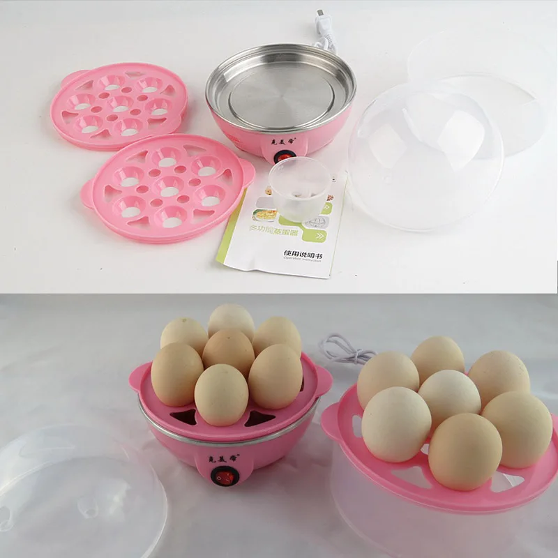 Двухслойная быстрая Варка для яиц пароварка электрический котел 14 съемный лоток