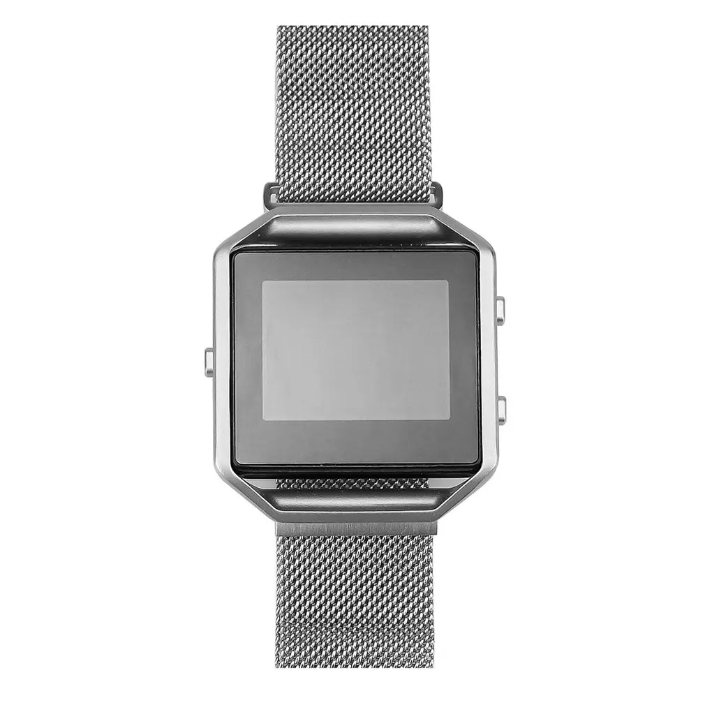 Сетчатый Браслет с металлической рамкой для часов Fitbit Blaze браслет из нержавеющей