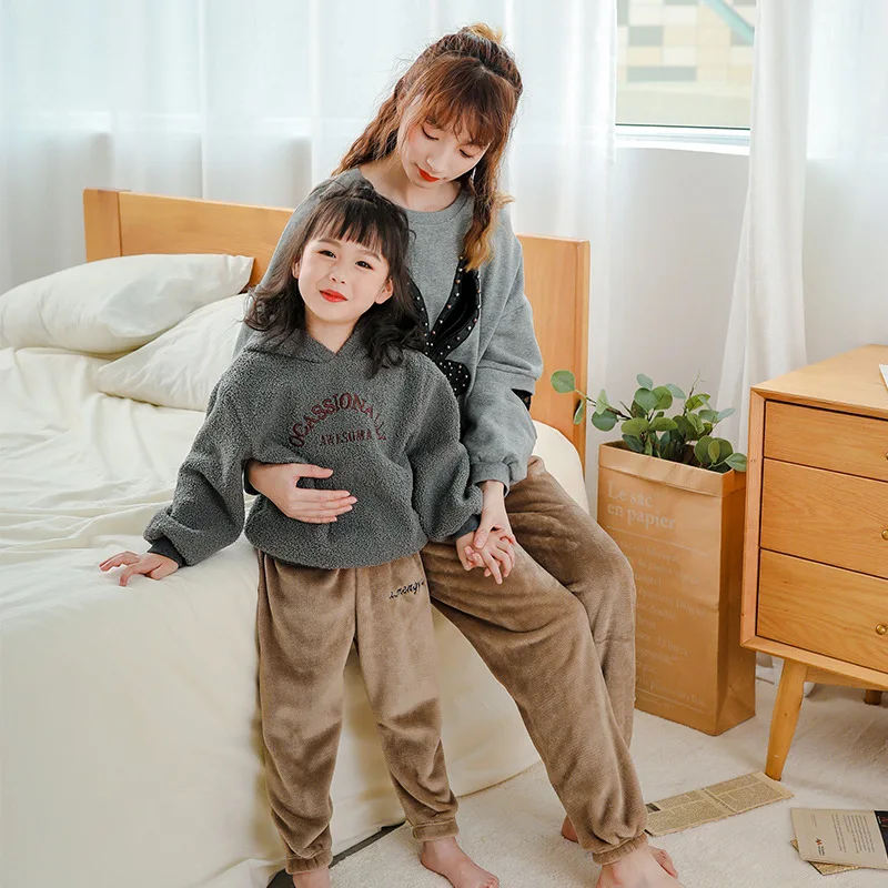 2019 Длинные теплые штаны для девочек брюки зимние детские из кораллового флиса