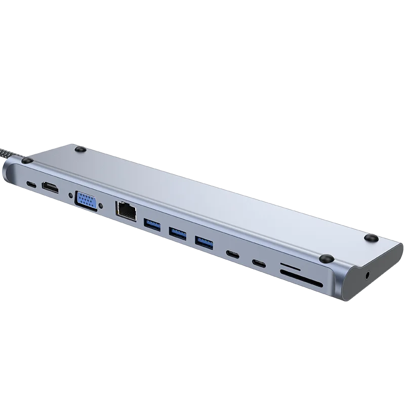 Док станция 12 в 1 с USB Type C на HDMI RJ45 USB3.0 для TF карт|Аксессуары аудиосистем| |