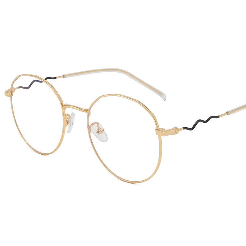 Новый трендовый Овальный оправа для очков ретро металлический литературный