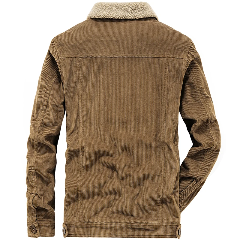 Winter parka men M-5XL New Jackets Mens Plus velvet thickening Corduroy Men's coats Business casual warm middle aged coat 2116