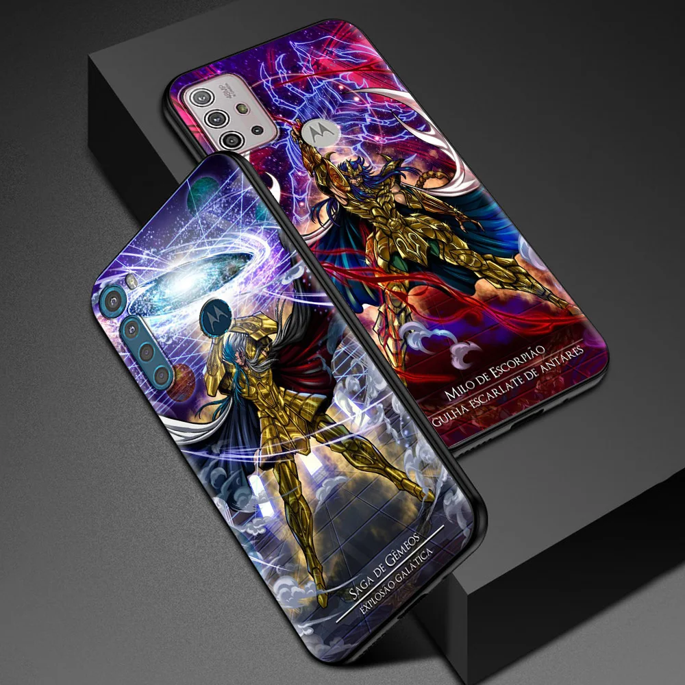 for motorola one fusion case for moto g10 g9 g8 plus play power one g20 g30 g40 g50 g60 edge 20 phone shell saint seiya anime free global shipping