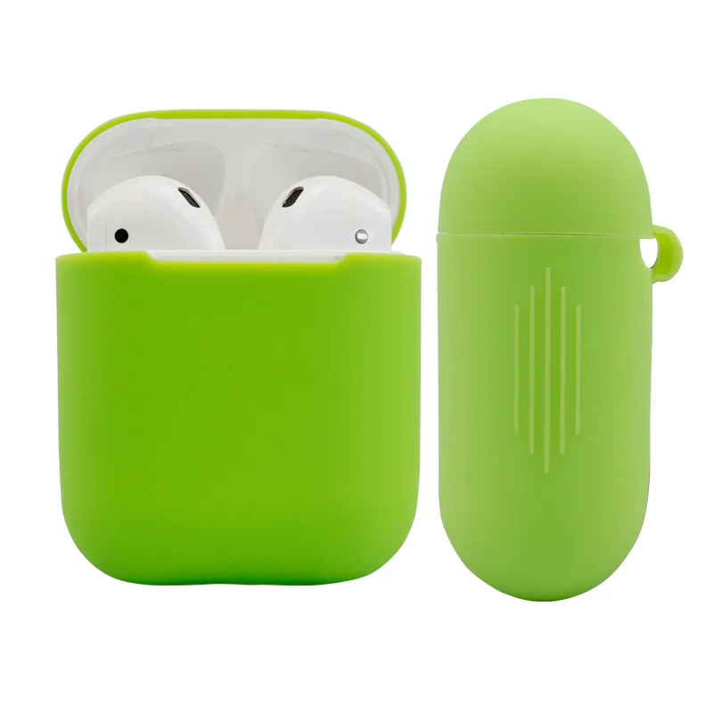 Мягкий силиконовый чехол для наушников Apple Airpods защитный беспроводных
