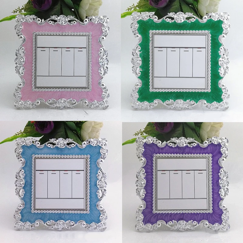 

Resin Single Light Switch Surround Socket Finger Plate Panel Cover Hot For Home Office Decoration Wall Sticker