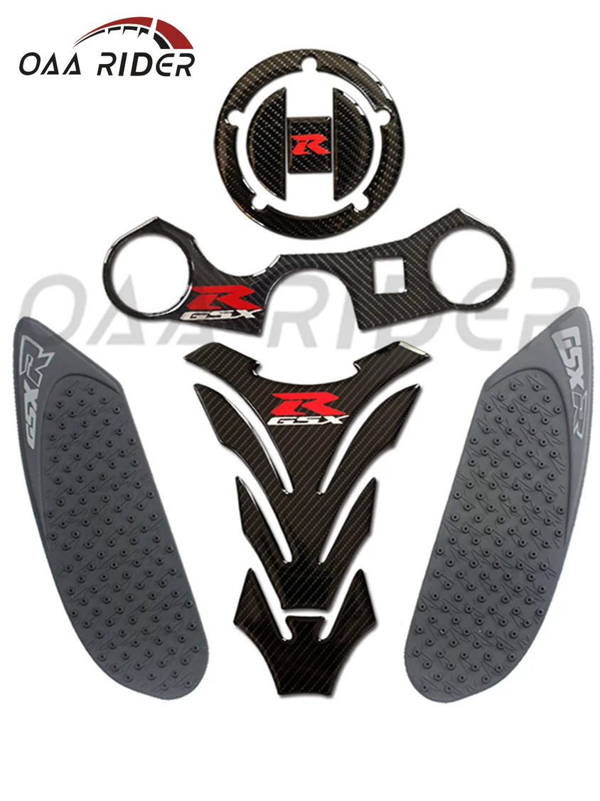 

Для Suzuki GSXR600 GSXR750 K6 K7 2006 2007 крышка топливного бака протектор тройной зажим углеродная Наклейка мотоцикл