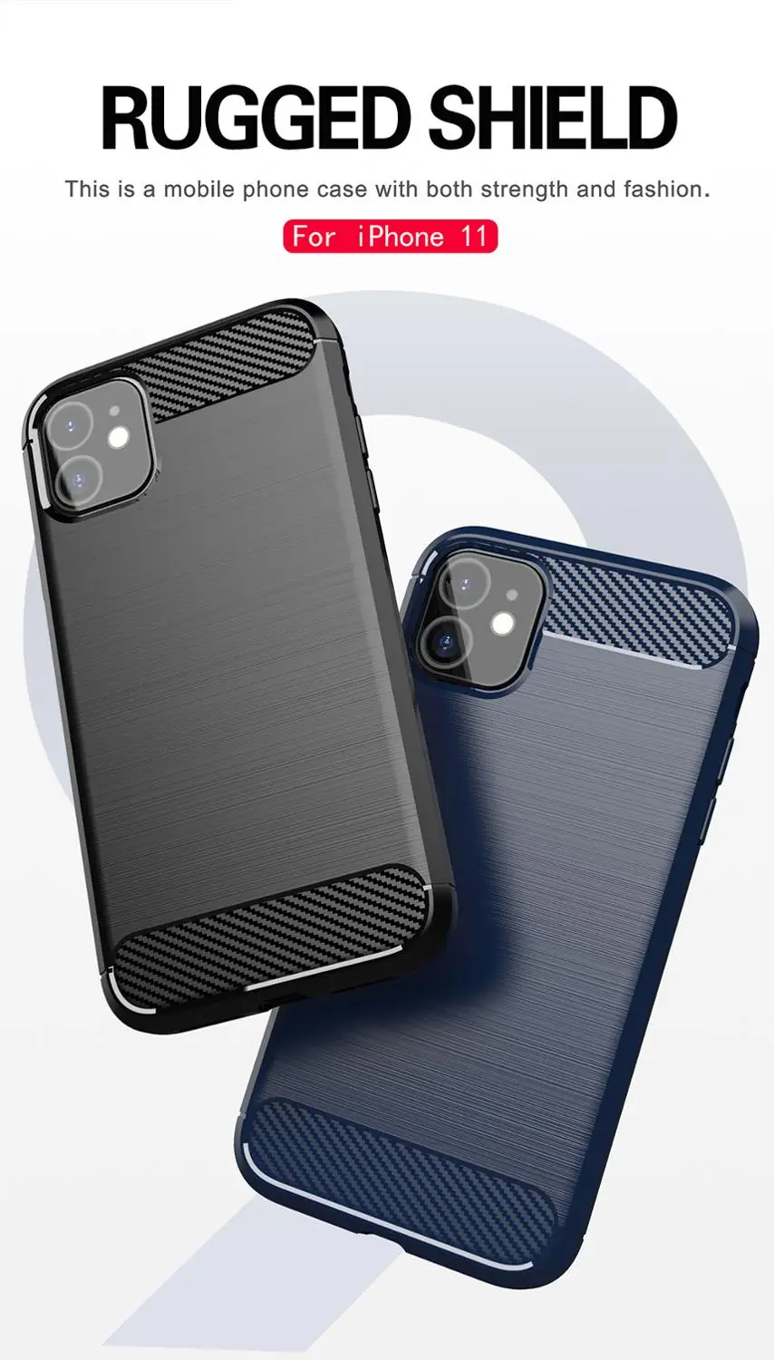 

Shockproof Silicone Phone Case ZTE Axon 10 Pro Soft Cover