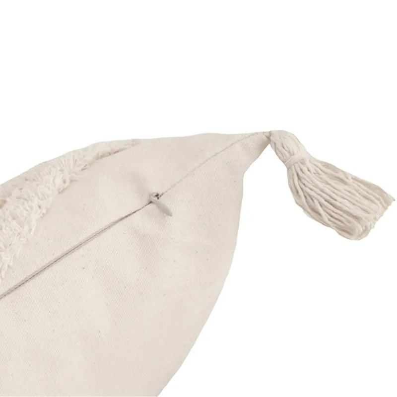 

Tassels Cushion Cover 45x45cm Soft Tufted Sofa Pillow Case Moroccan Style Macrame Pillow Cover for Living Room Bed Car Seat