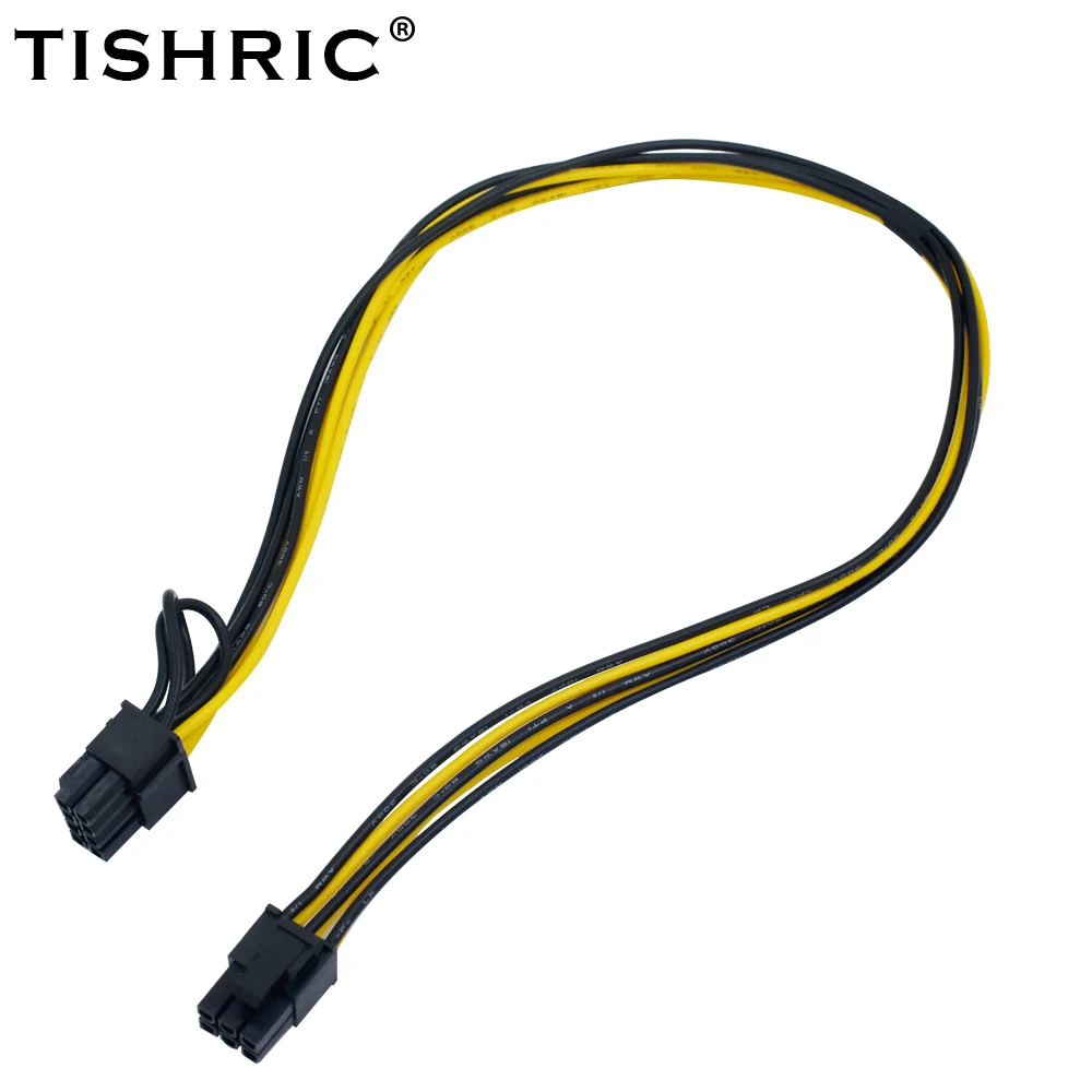 Кабель питания TISHRIC для графических карт 1-10 шт. 50 см 6 контактов PCI-e-8 (6 + 2) работы с