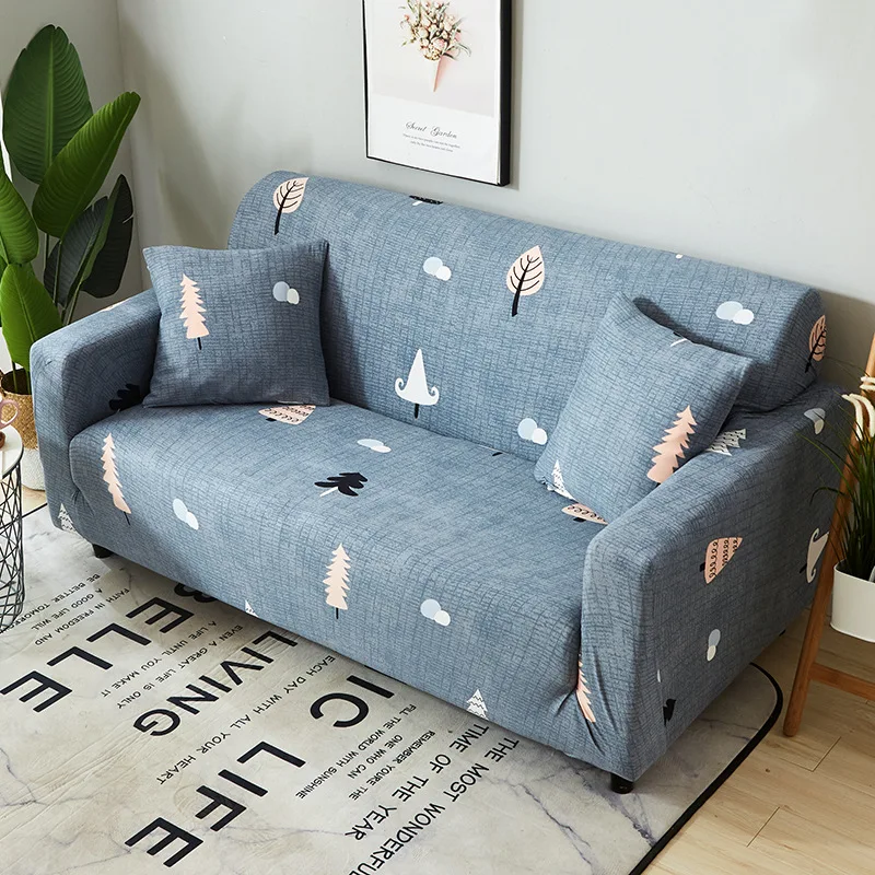 Microfine Sofa Covers Elastic Fashion Printing Cushion Modern Simple Orange Living Room Polyester / Cotton Mat | Дом и сад