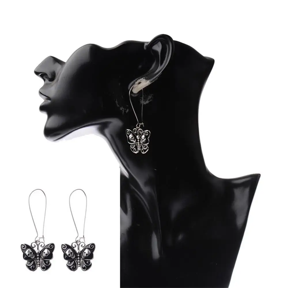 Женские винтажные серьги подвески 1 пара элегантные черные готические ювелирные