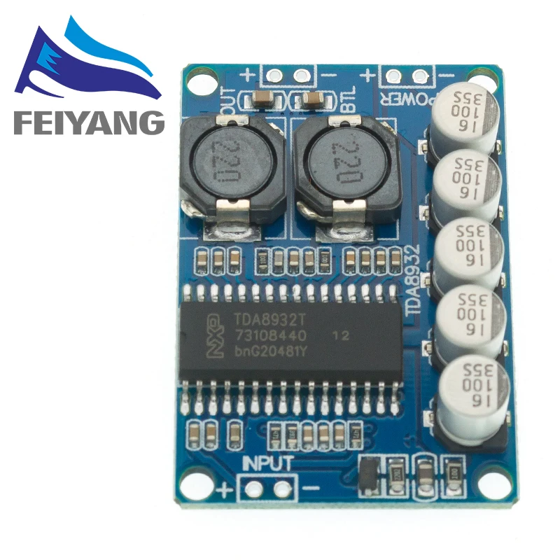 10pcs Digital power amplifier board module 35w mono High-power TDA8932 low consumption | Электронные компоненты и