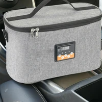 8l lcd digital lunch box baby bottle milk warmer car portable electric food heating bag for outdoors activities