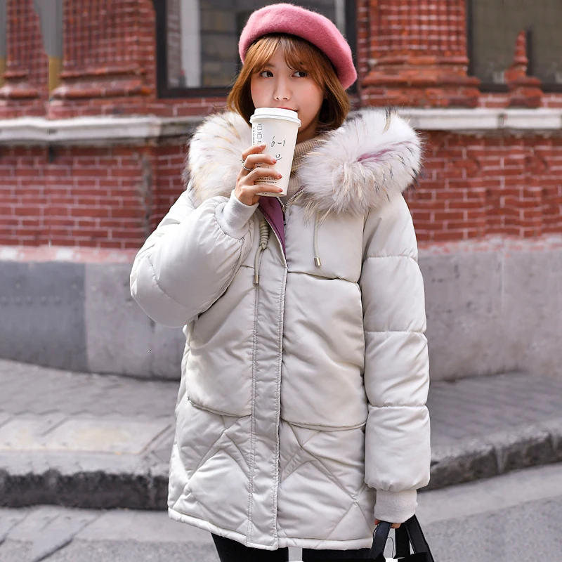 Новая зимняя куртка 2019 согревает парка пальто для женщин носить толстый мех