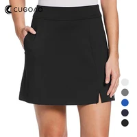 cugoao women tennis skorts sport yoga shorts skirt solid color anti exposure fitness high waist shorts sportswear pockets skorts