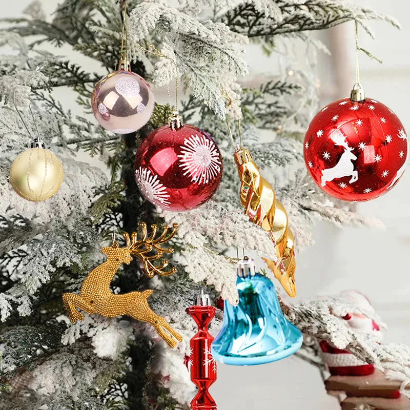 

Christmas Balls Xmas Decor Shatterproof Ball Pendant Ornament Matte Colorful Ball Hanging Tree Pendant New Year 2022 Navidad