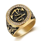 Классическое модное универсальное металлическое панк ретро Циркон якорь мужское модное кольцо ювелирные изделия подарок на день рождения