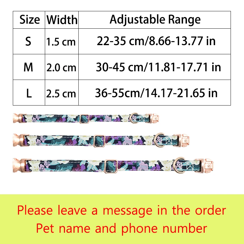 Именной нейлоновый ошейник для собак Регулируемая металлическая пряжка с