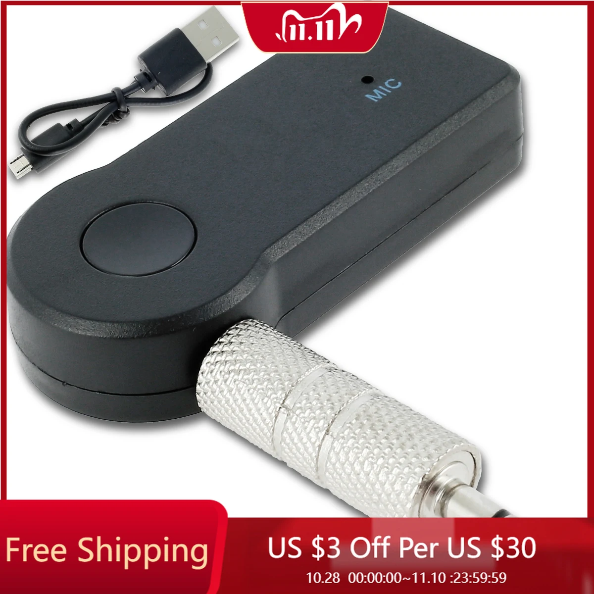 

Mini AUX 3.5mm Jack Bluetooth Receiver Car Wireless Adapter Handsfree Call Bluetooth Adapter Transmitter Auto Music Receiver MP3