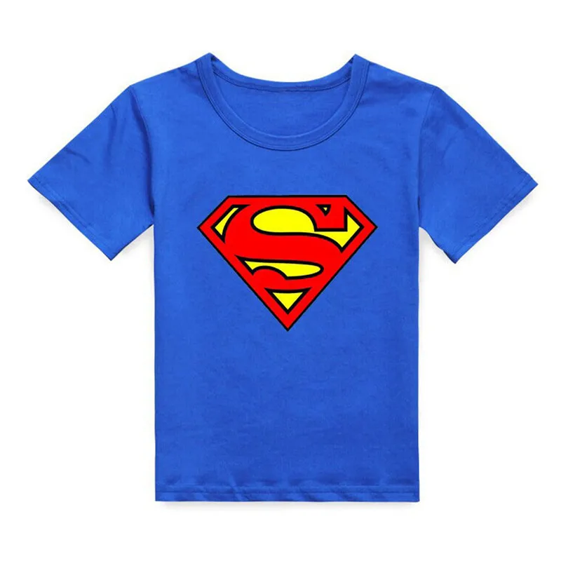 

Boy Summer Tops Short Sleeve Cute Lovely Print Children Cotton Tees Toddler Boys Superhero Costume T Shirts