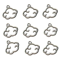 30pcs 1315mm nature clouds charms antique silver charm pendants vintage metal charms for jewelry making diy crafts supplies