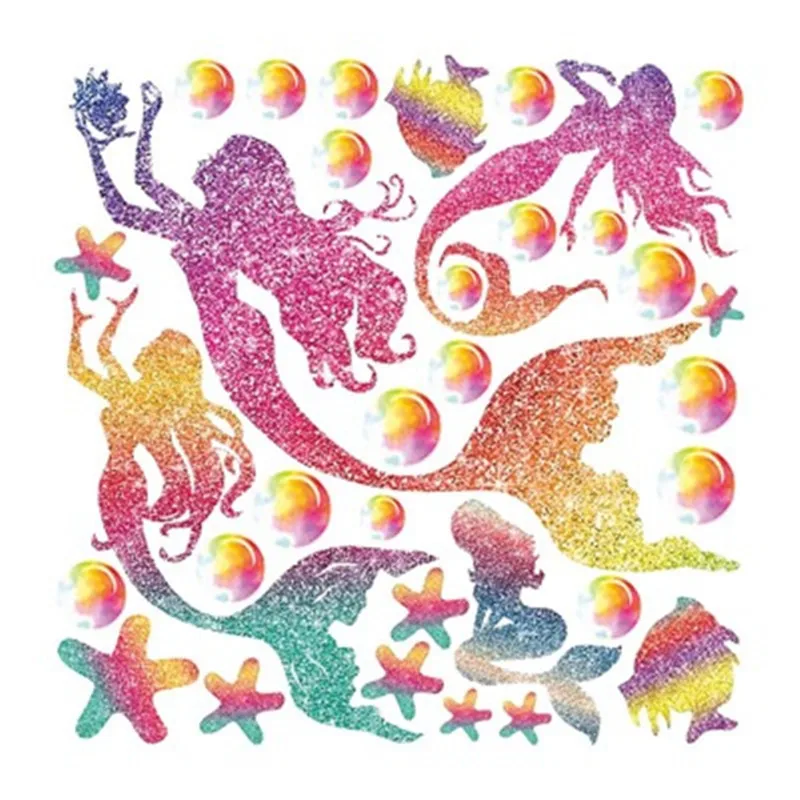 Наклейки на стену с изображением русалки для детской комнаты домашний декор