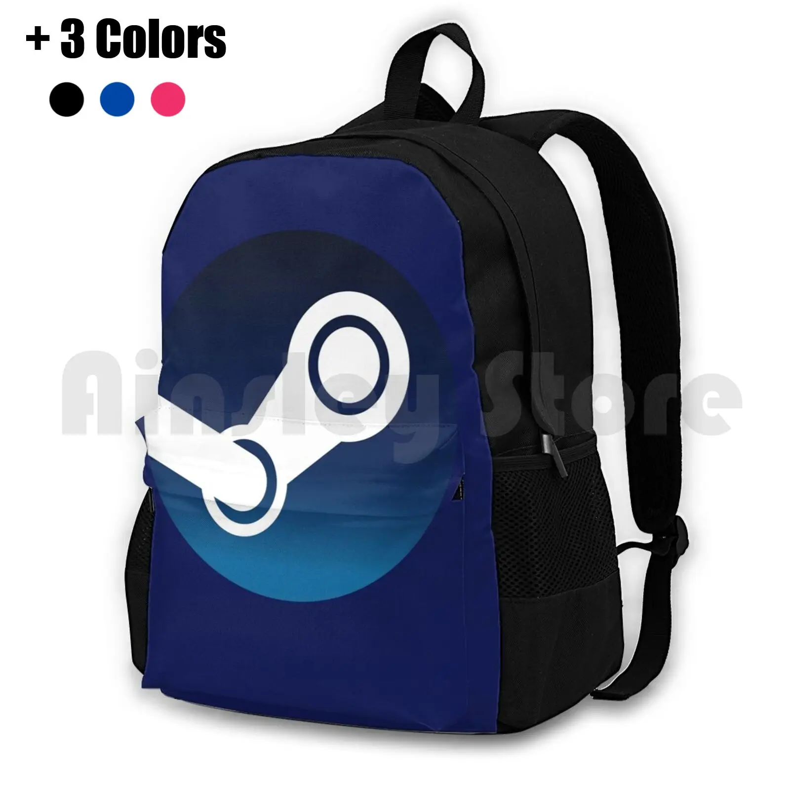 

Steam Logo Outdoor Hiking Backpack Riding Climbing Sports Bag Steam Online Gaming Platform Steampowered Powered Game Games