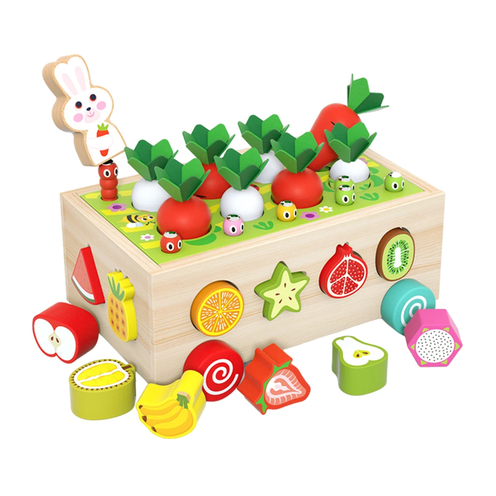 

Деревянные игрушки, ферма в форме сада, подходящая игра, 3D пазл-блок, DIY деревянная доска, игрушки для сортировки, строительные игрушки для ма...