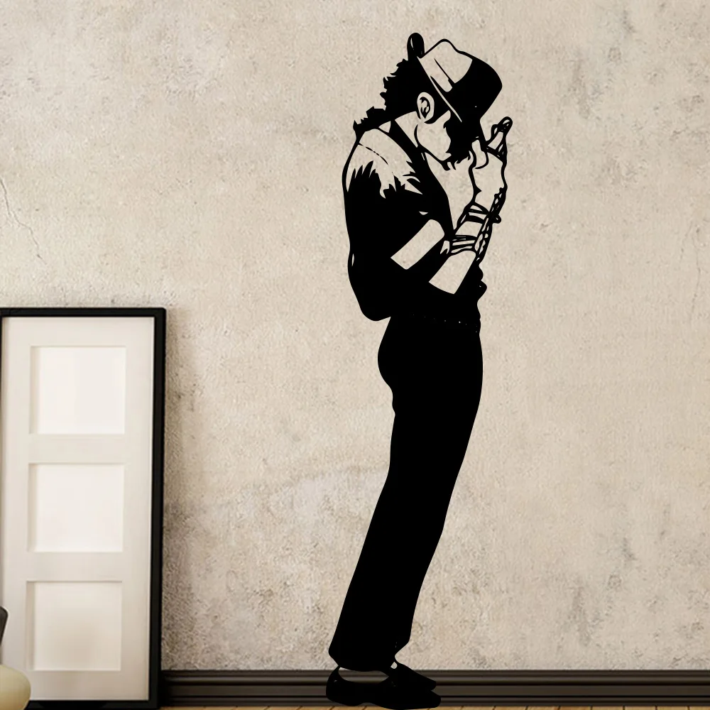 

American Style Michael Jackson MJ Wall Stickers Music Dancer Dangerous Wallpaper Mural For Bar Bedroom Room Decoration Beat It