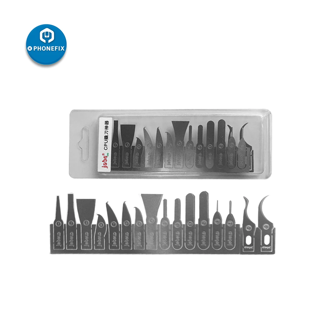 

16 in 1 Metal Scalpel Knife Tools Kit Cutter CPU BGA IC Remove Graver Chip UV Glue Knife Mobile Phone PCB DIY Repair Hand Tools