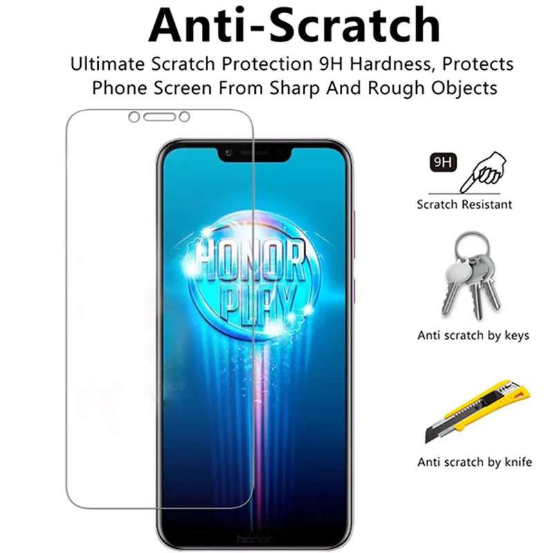 3pcs honor play tempered glass for huawei honor play 6 3 cor l29 screen protector glas hauwey honor play protective satfy film free global shipping