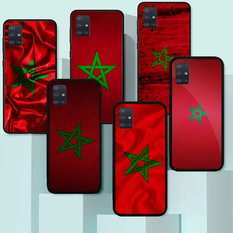 

Morocco Maroc Moroccan Flag Phone Case TPU for Samsung Galaxy J2 J4 J5 J6 J7 J8 Note5 7 8 9 10 20 2018 Cover