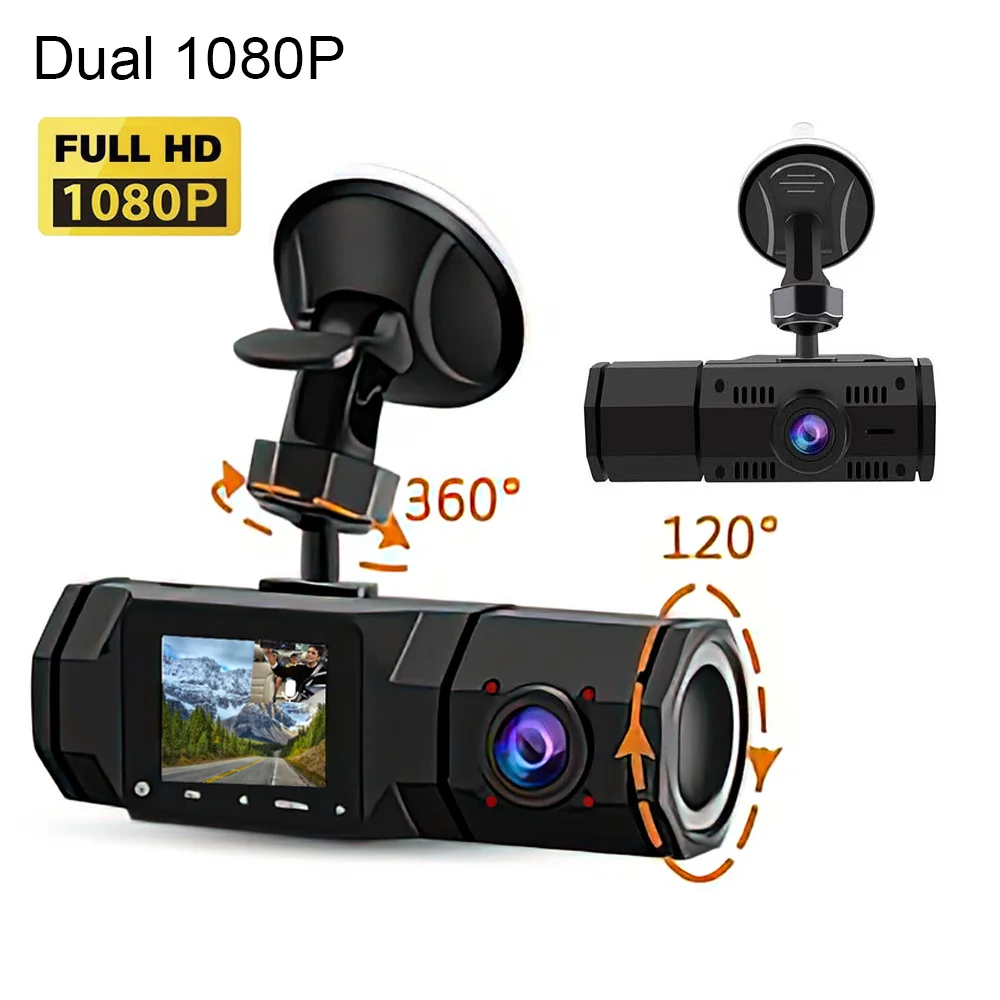 A10 Dual Camera Car Dash Cam DVR Registrator Full HD 1080P Video Recorder Front and Inside Cabin for Uber Taxi Driver |