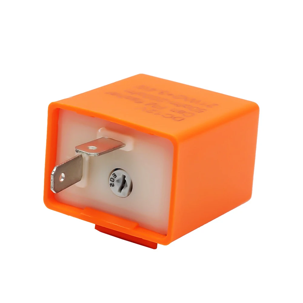 Реле указателей поворотов для LED ламп 2 х контактное 12В с регулировкой частоты