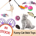 Товары для домашних животных, игрушка из перьев для кошек, Интерактивная забавная палочка для кошек, Сменная головка из темных перьев, игрушки для кошек, товары для домашних животных