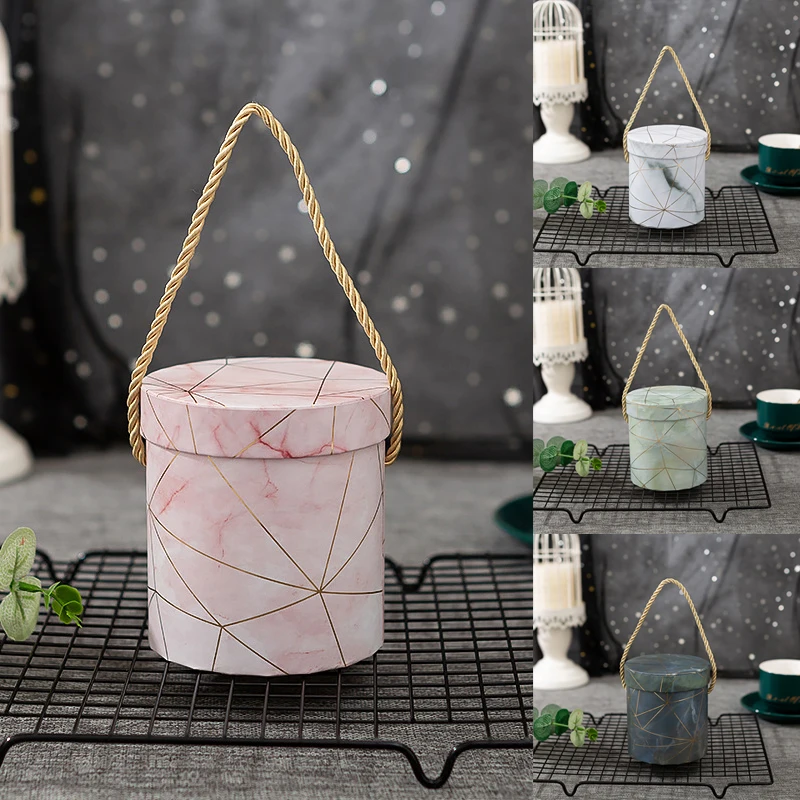 

10*11Cm Mini Round Floral Box Gift Box Paper Packaging Paper Gift Storage Box Florist Bouquet Cardboard Box Valentines Day Gift